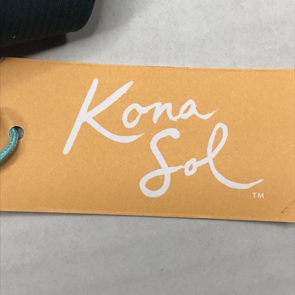 Kona Sol Women's Size Small 4-6 Textured Triangle Bikini Swim Top Indigo New - Picture 3 of 14